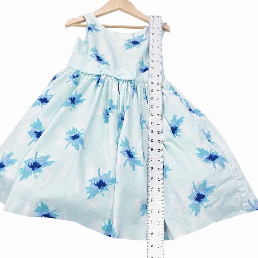 Janie and Jack Girls Sz 6 Floral Sleeveless Lined Spring Easter Dress Bow Twirl - Picture 11 of 12